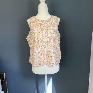 Sleeveless floral blouse from Loft